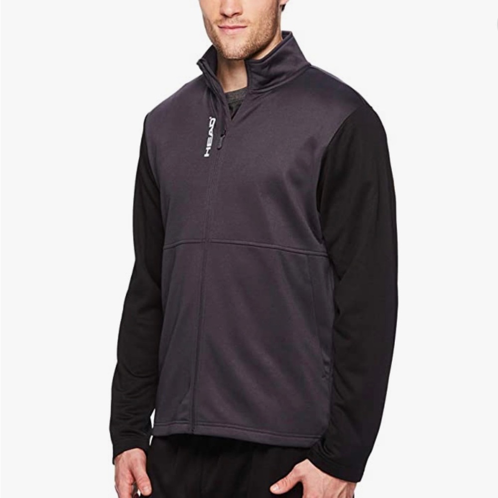 Head Jacket Mens Gray Black Outdoors Casual Full Zip Men’s Size S